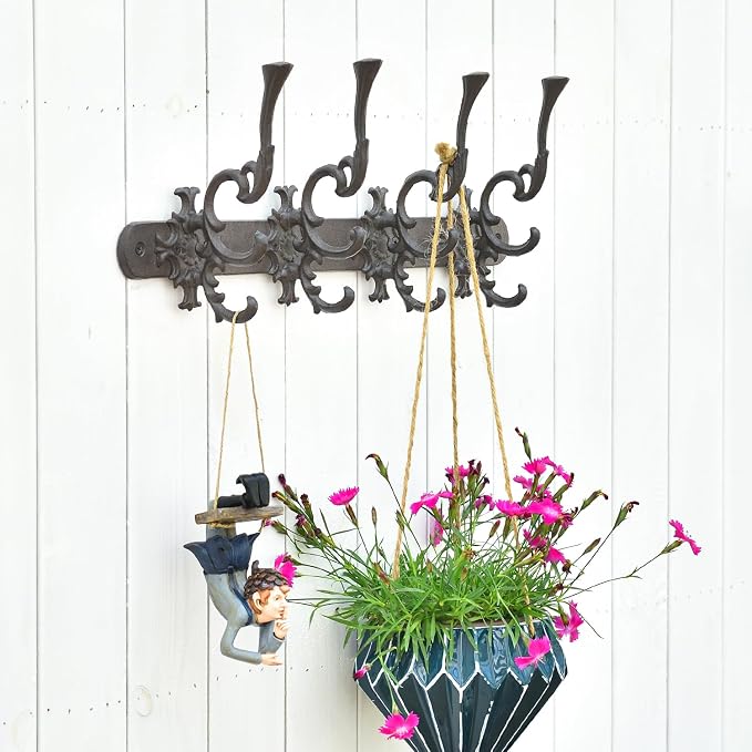 Sungmor Vintage Cast Iron Wall Hook Rack - Image 4
