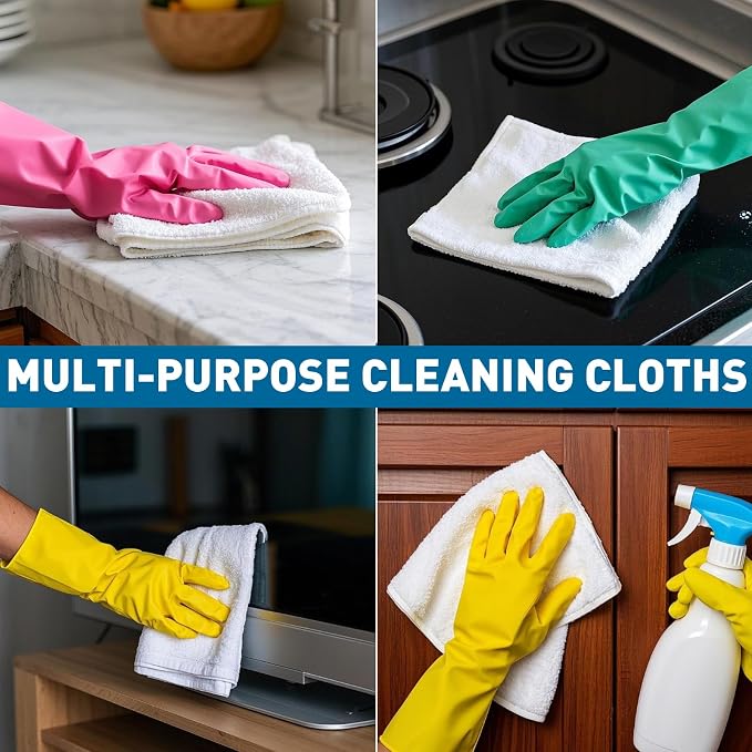 TEAWOO Microfiber Cleaning Cloths-15 Pack, Microfiber Towels | Cleaning Rags - Image 4