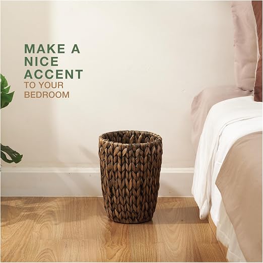 84ECO 2-Pack Black Wicker Trash Cans - Image 3