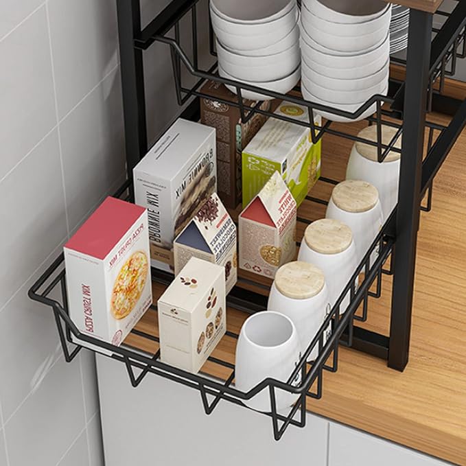 Microwave Storage Rack Microwave Oven Rack Stand Kitchen Counter Top Organizer Counter Toaster Storage Stand Dish Rack Utility Organizer Shelf Stand/51.5Cm, 30.5Cm