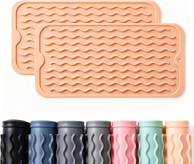2 Pack Caketime Silicone Dish Drying Mat by CAKETIME