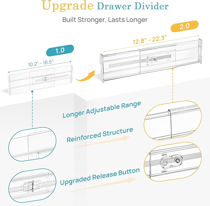 Vtopmart 4" Regular Upgrade Drawer Dividers - Image 8