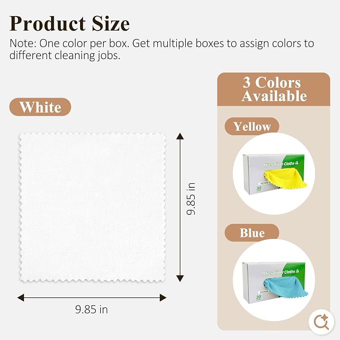 30 Pack Microfiber Cleaning Cloths, Dish Towels - Image 5