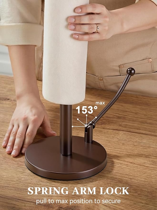 SMARTAKE Paper Towel Holder Countertop, Non-Slip Weighted Base - Image 8