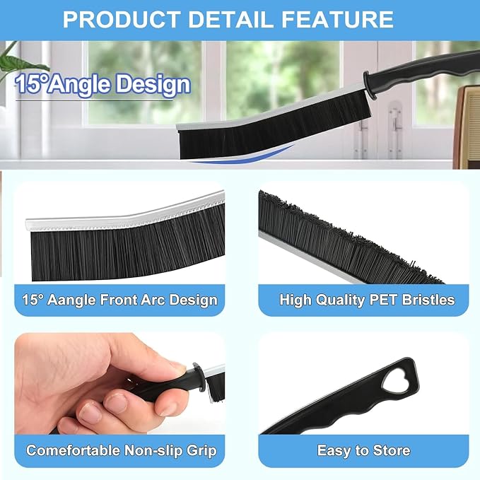 12Pcs Crevice Cleaning Brush Set, Hard Bristle Multi-Purpose Household Cleaning - Image 7