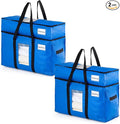 TAILI 2 Tier Moving Bags, 2 Blue Silver Storage Bags by TAILI