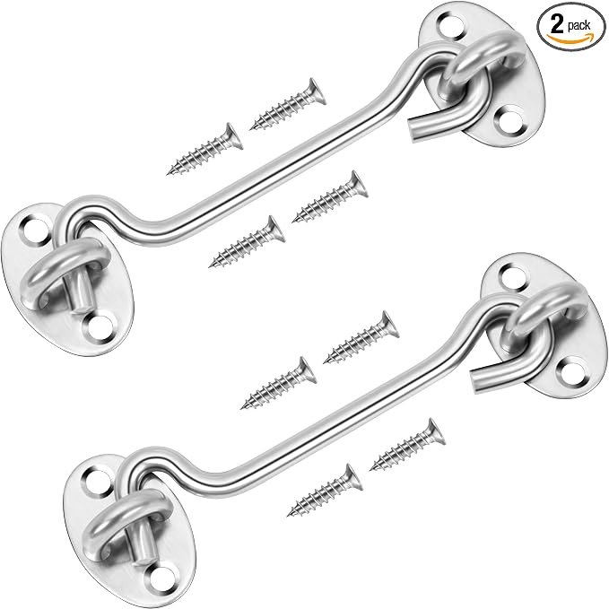 8 Inch Privacy Hook and Eye Latch by Rainspire