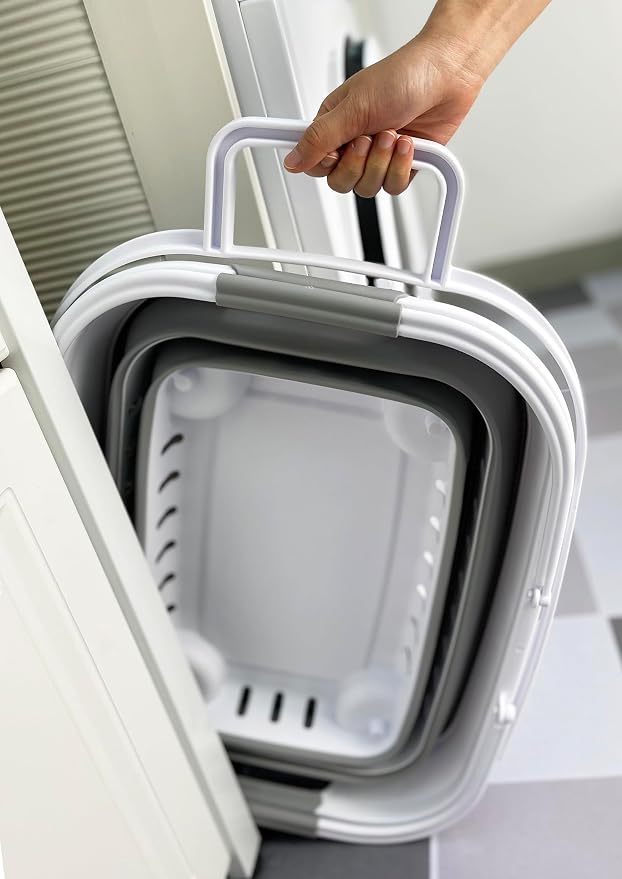 SAMMART 35L Collapsible Plastic Laundry Basket - Image 3