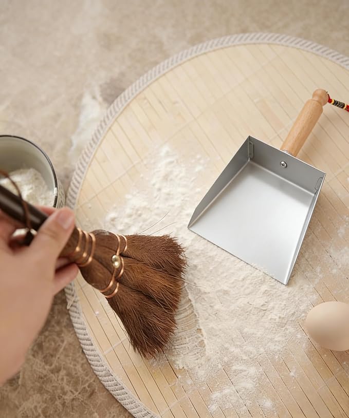 Mini Metal Dustpan and Brush Set - Image 7