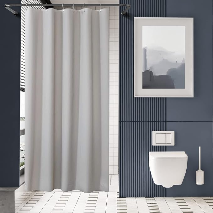 AmazerBath Stall Shower Curtain 36x72, Heavy Duty Plastic by AmazerBath