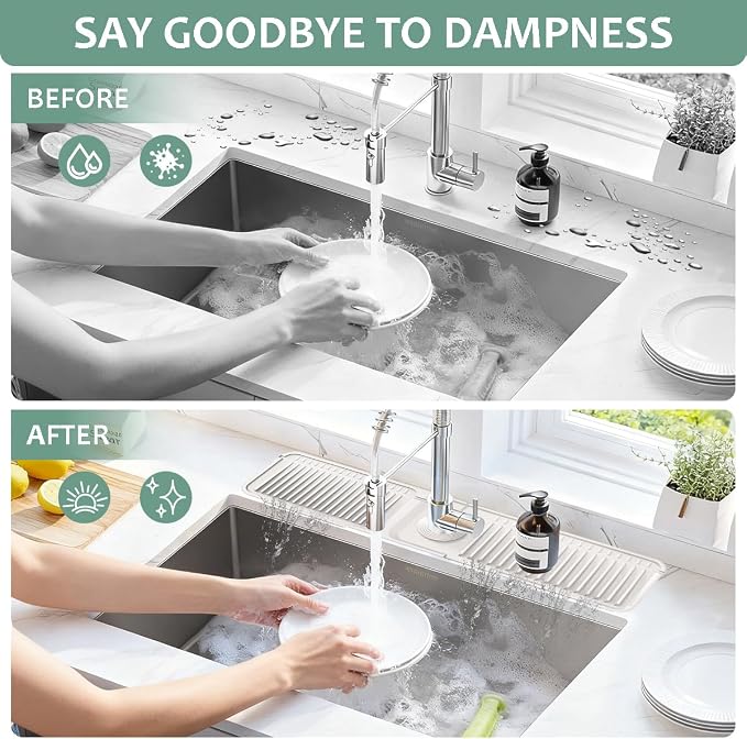 24 Inch Upgraded Draining Mat Folding faucet Mat - Image 4