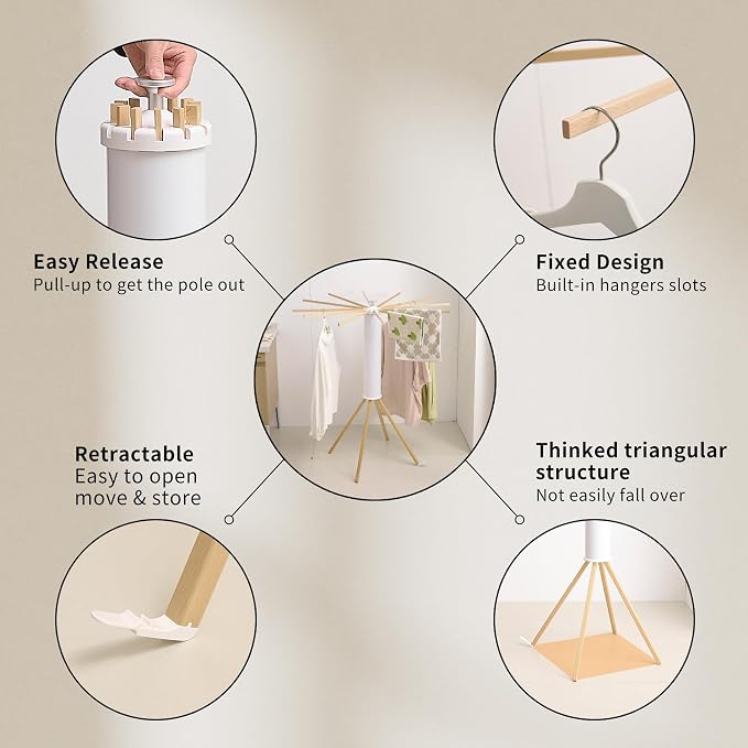 RFOUO Foldable Clothes Drying Rack - Image 3