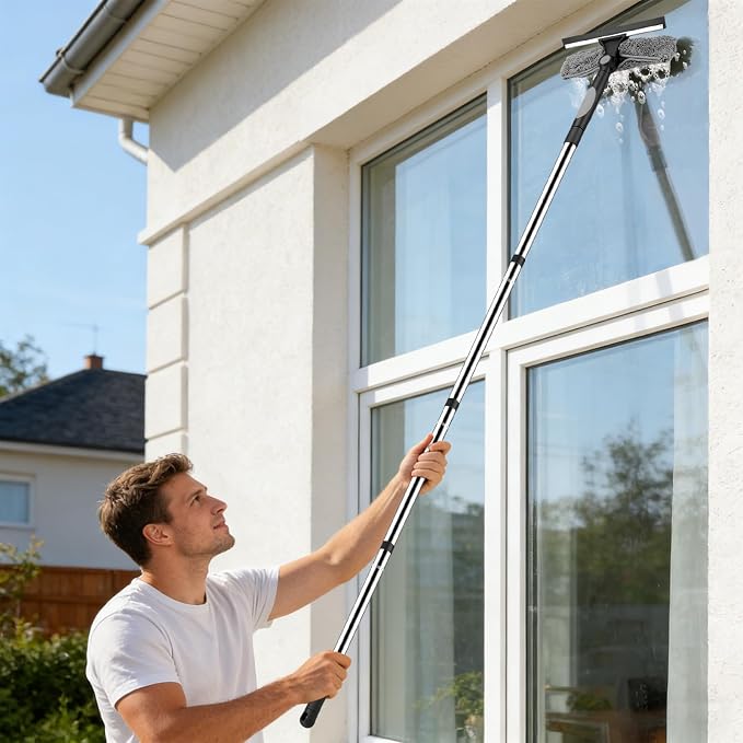 SetSail Window Squeegee with 66in Extension Pole 2-in-1 Window Cleaning Kit | - Image 5