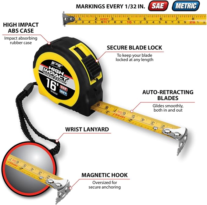 Performance Tool W5022 16 ft. x 3/4 in. Tape Measure - Image 2