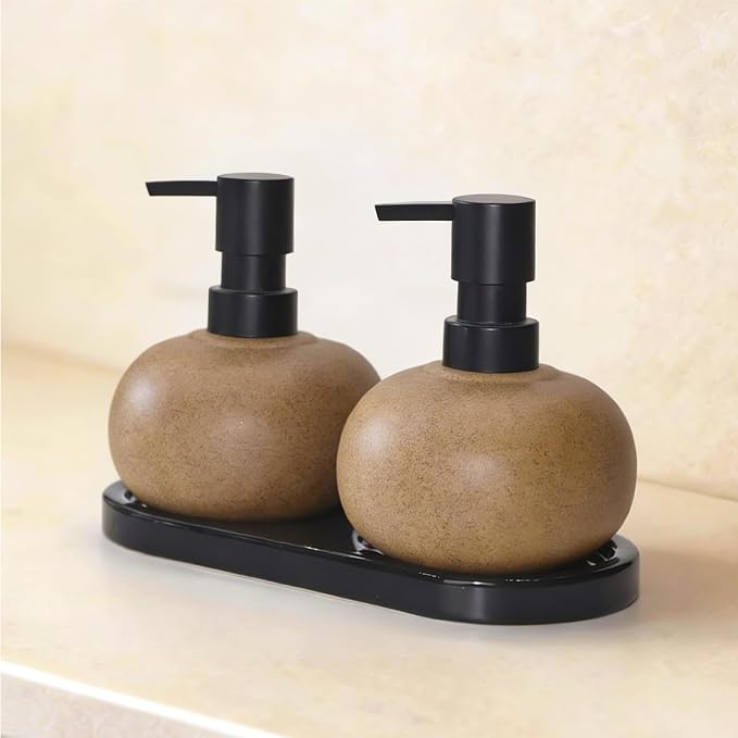 10oz Ceramic Hand Soap Dispenser, Elegant Liquid Soap Dispenser - Image 2