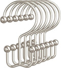 Bathway Shower Curtain Hooks Nickel Shower Curtain Rings, Metal Shower Hooks by Bathway