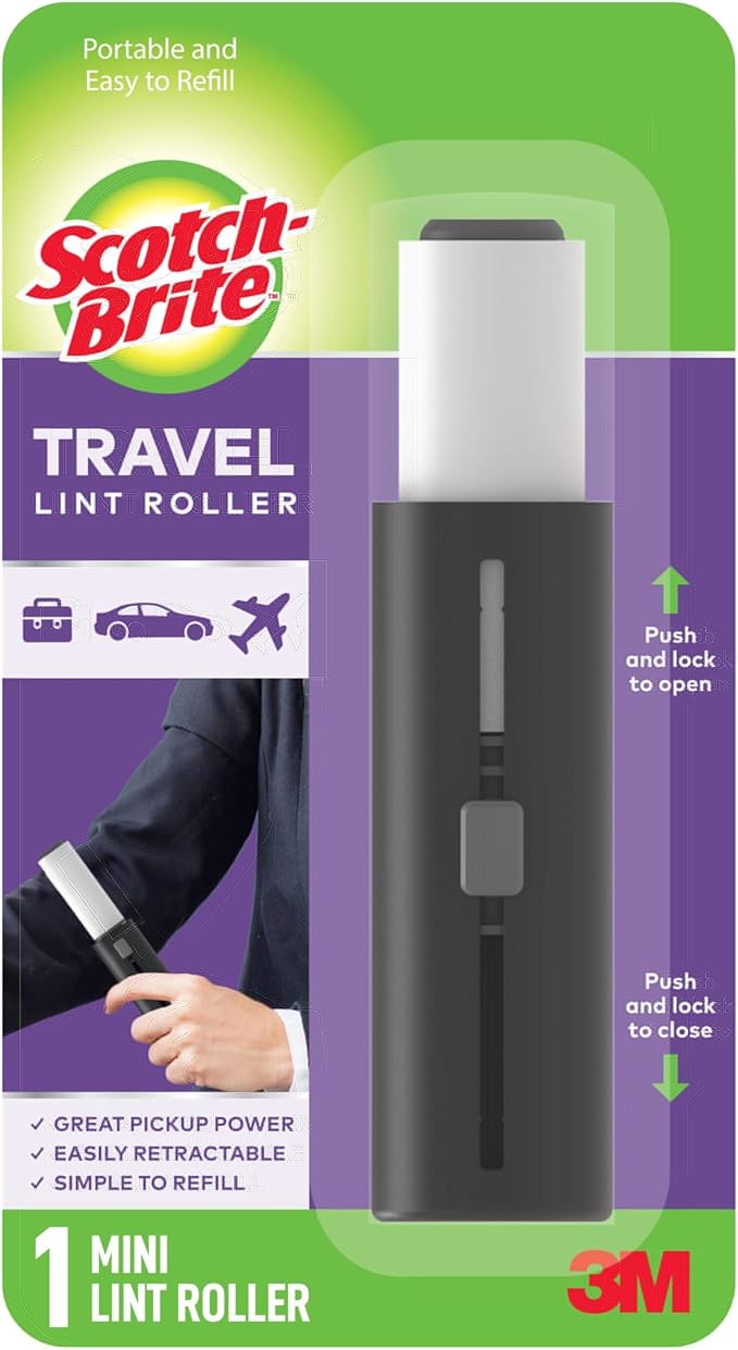 Scotch-Brite Retractable Lint Rollers 3-Pack, Portable Travel-Size Lint Removers - Image 7