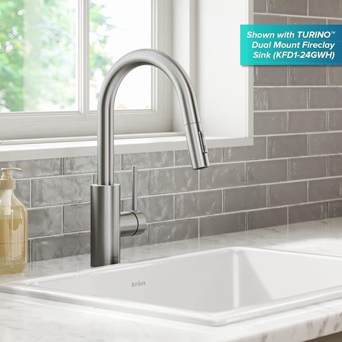 KRAUS Spot Free Stainless Steel Pull Down Kitchen Faucet KPF-2620SFS | - Image 3