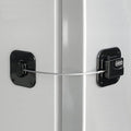 Refrigerator Lock, Heavy Duty Fridge Lock, Combination Lock for Refrigerator Cabinets, Drawers, Safety, Easy Install No Keys Needed (Black-1Pack)