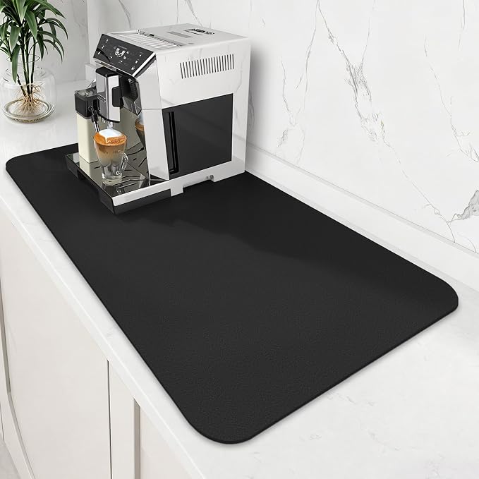 Coffee Mat Super Absorbent Dish Drying Mat Coffee Bar Mat 18"x 32" by WiseLife