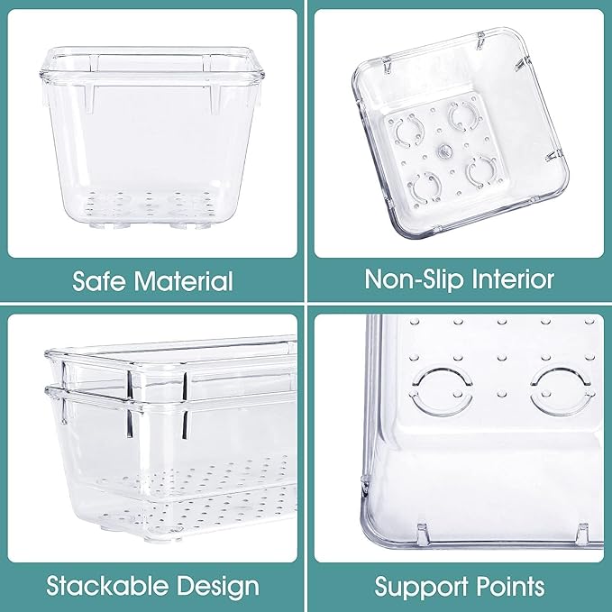 25 PCS Clear Plastic Drawer Organizer, Makeup Organizers and Storage Bins | 4 - Image 3