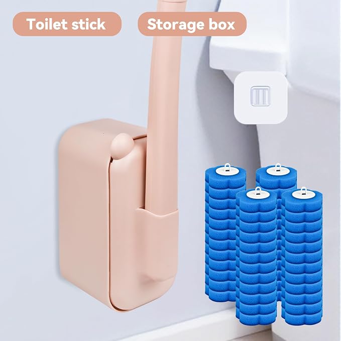 Disposable Toilet Brush with 48 Refills, Toilet Cleaning Supplies, Toilet Wand - Image 9