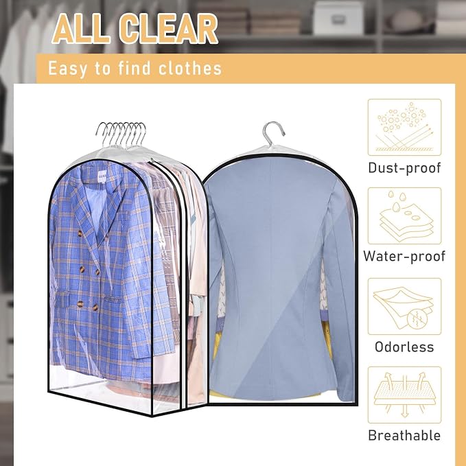 MISSLO 32" All Clear Garment Bags - Image 4