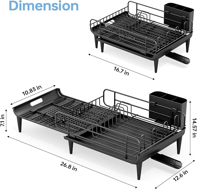 TOOLF Expandable Dish Drying Rack - Image 3