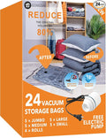 GONGSHI Vacuum Seal Bags for Clothing Travel & Home Storage, Travel Vacuum Bags by GONGSHI