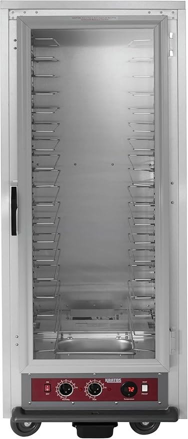 Kratos Premium Full Size Universal Insulated Commercial Heated Holding and Proofing Cabinet, Accepts Full Size Sheet Pans and Food Pans, Clear Door, 120V, 2000W (28W-235)