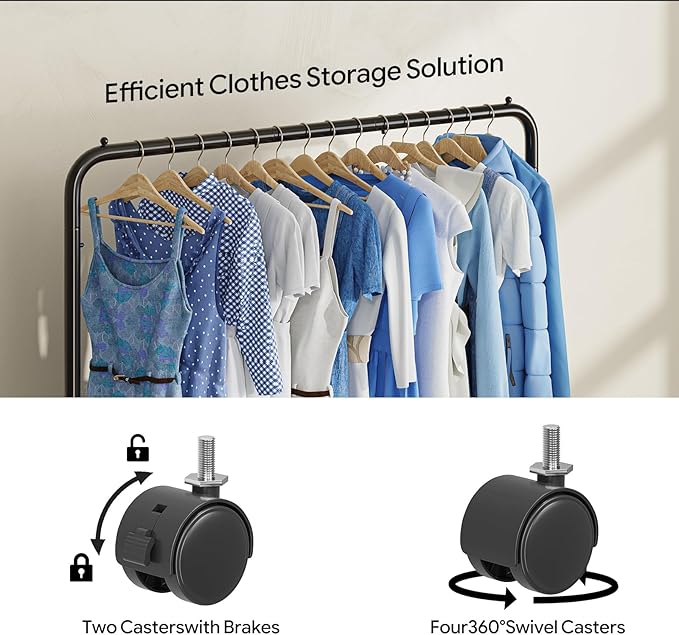 Simple Trending Clothing Rack, Portable Garment Rack, Clothes Rack, Bottom Shelf - Image 4