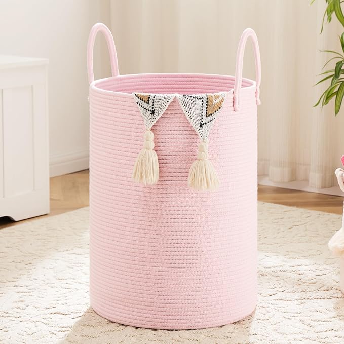 Artfeel Laundry Basket, Woven Cotton Rope Laundry Hamper, 60L by Artfeel