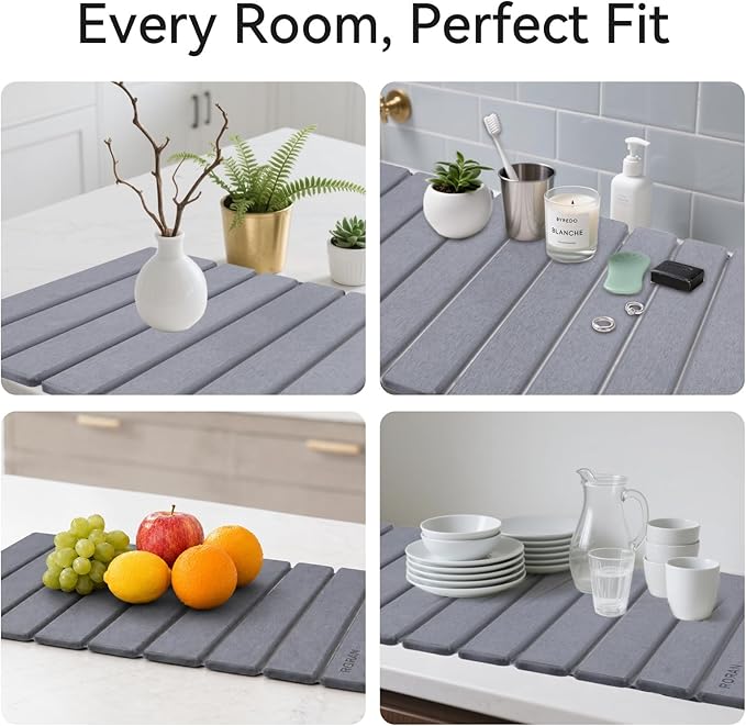 Stone Drying Mat for Kitchen Counter, Drying Matt Kitchen Counter, Quick Dry - Image 4