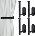 Groleca Adhesive Curtain Holdbacks, Curtain Tiebacks, 4 Pack, Metal Curtain by GROLECA