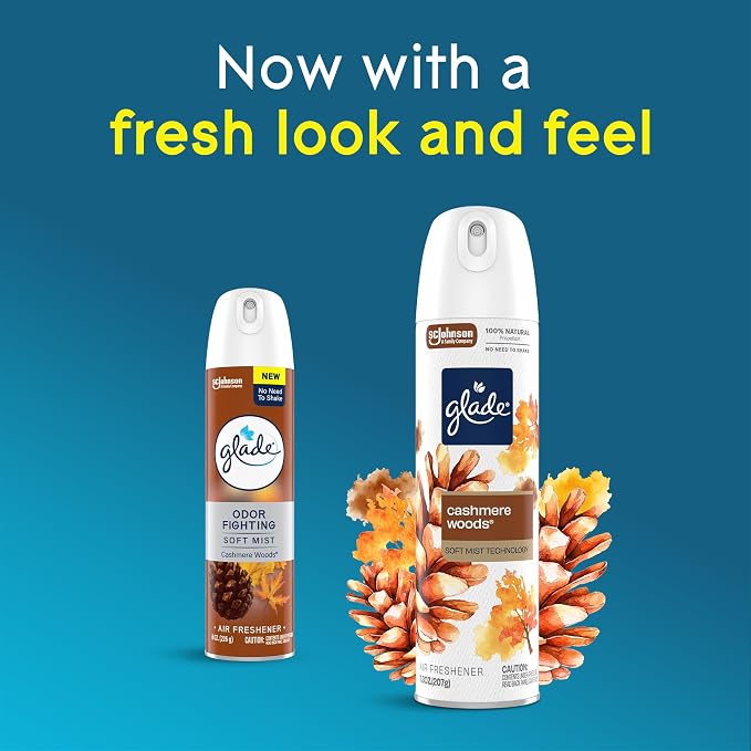 Glade Air Freshener Room Spray, Cashmere Woods Scent, Odor Fighting to Deliver - Image 3