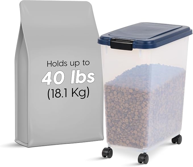 IRIS USA Dog Food Storage Container, Made in USA | Wheels - Image 2