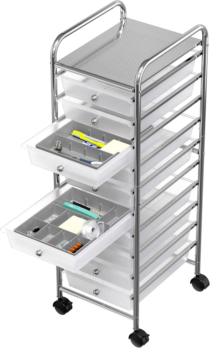 Simple Houseware Drawer Organizer Tray, 9 Adjustable Compartments, and Craft - Image 6