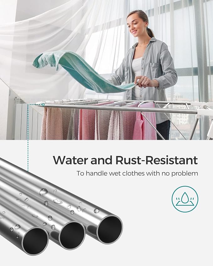 SONGMICS Clothes Drying Rack, - Image 8
