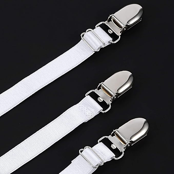 Boao 12 Pcs Bedsheet Strap Elastic Clip, 8-12 Inch Length | Sturdy Metal Clips - Image 3