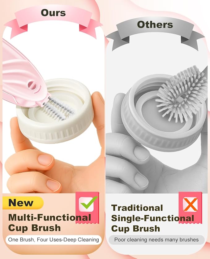 4 in 1 Cup Lid Gap Cleaning Brush Set 2 Pcs - Image 5