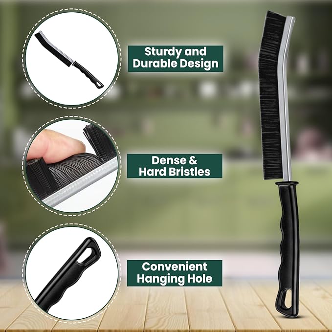 Crevice Cleaning Brush Set – 3Pcs Hard Bristle Cleaning Tools - Image 5