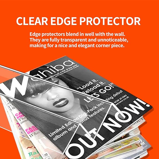 Clear Corner Protectors, 4-Pack Self-Adhesive Wall Guards for Baby Safety, Furniture Edge Protection (3cm x 148cm)