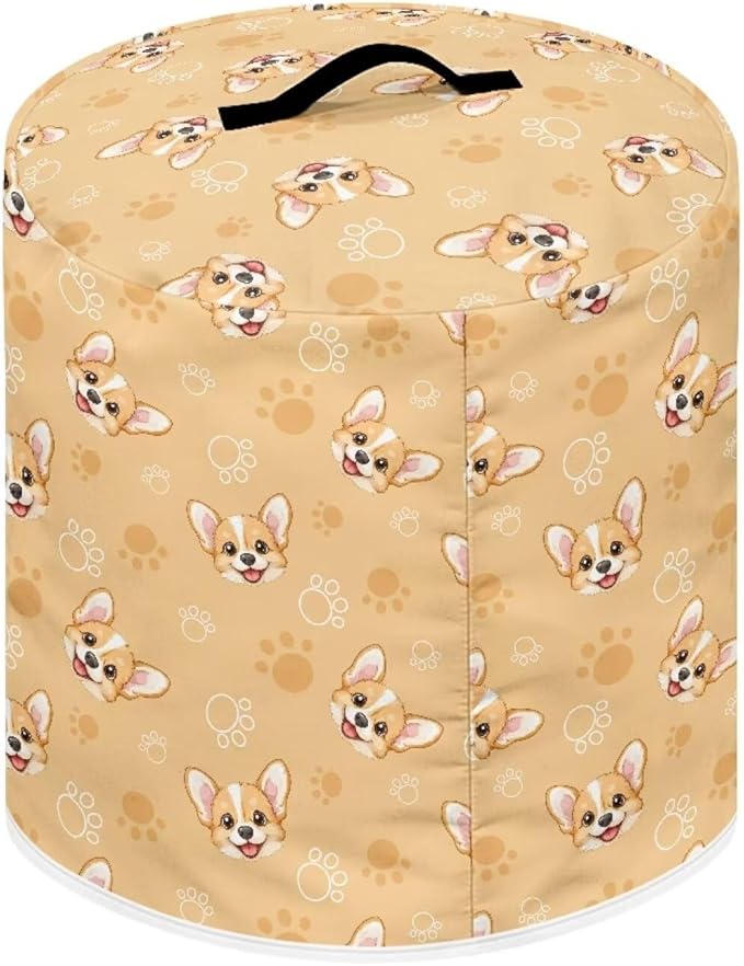 Cute Corgi Pressure Cooker Cover Instant Pot Accessories Instant Pot Kitchen Appliance Dust Cover with Pockets for Rice Cooker Air Fryer Slow Cooker Dust Covers for Kitchen Size L