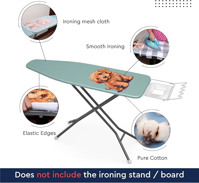 Encasa XO Padded Ironing Board Cover and Pad 42"x14" Tommy - Image 8