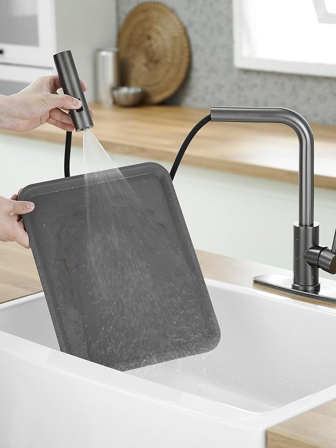 Kitchen Faucets with Pull Down Sprayer, Waterfall Kitchen Sink Faucet, - Image 4
