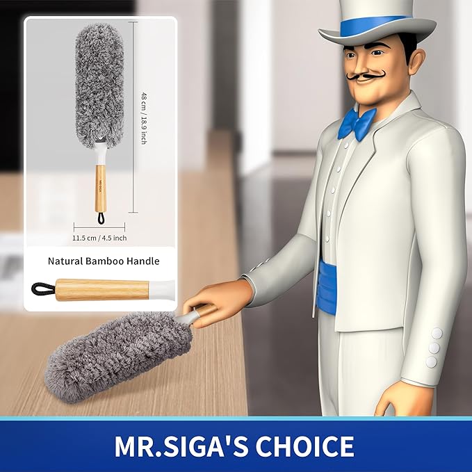 MR.SIGA Lint Free Microfiber Duster, Washable Duster - Image 2