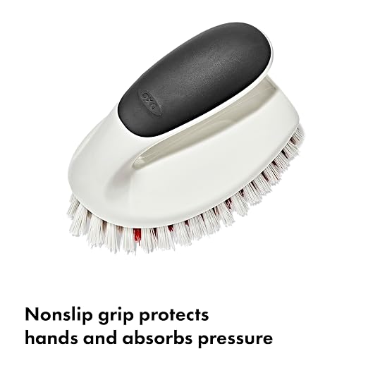 OXO Good Grips All-Purpose Scrub Brush – 2-Pack, Crevice Cleaning, Bathroom - Image 3