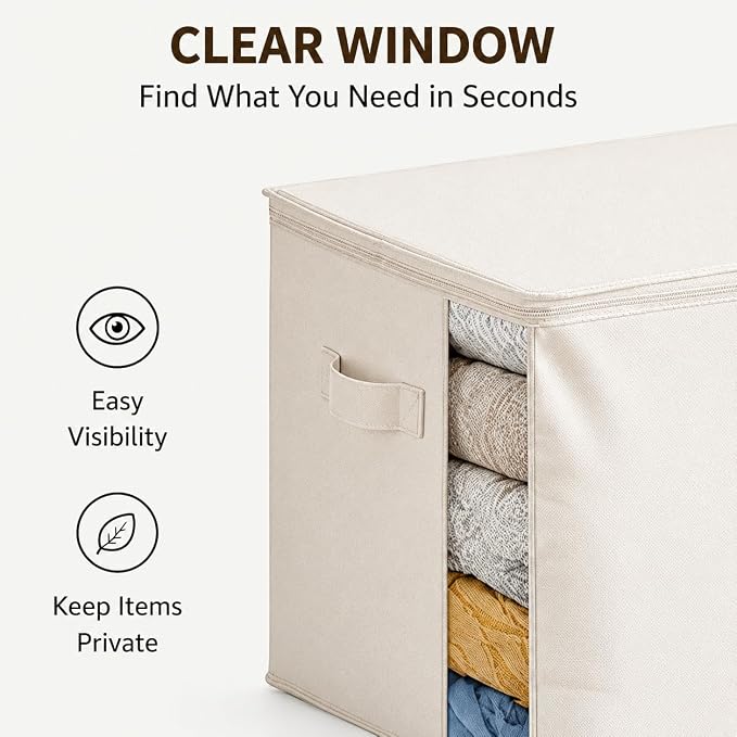 3Pack Canvas Storage Bags for Clothes & Comforters - Image 3