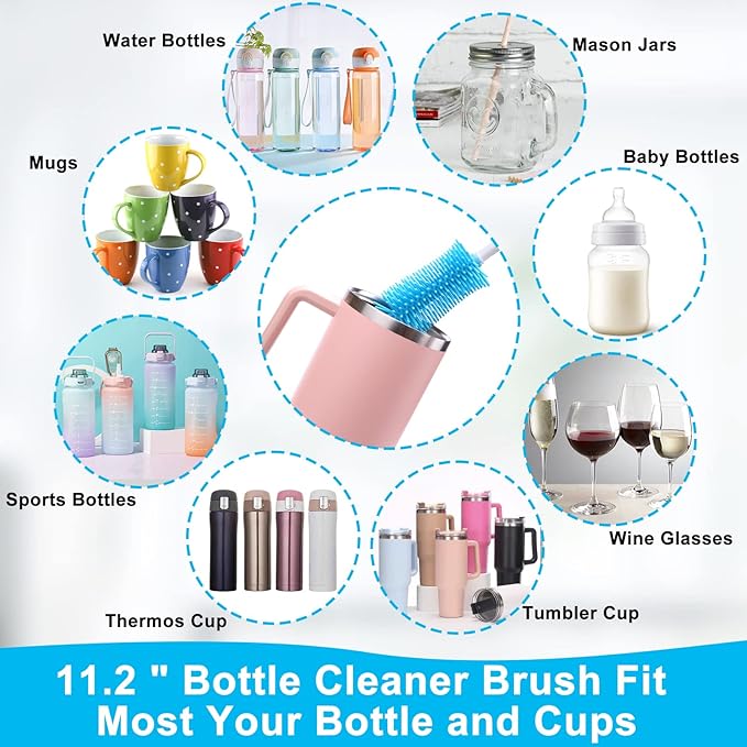 Water Bottle Cleaner Brush Kit for Owala/Stanley/Yeti Tumbler Cup | - Image 2