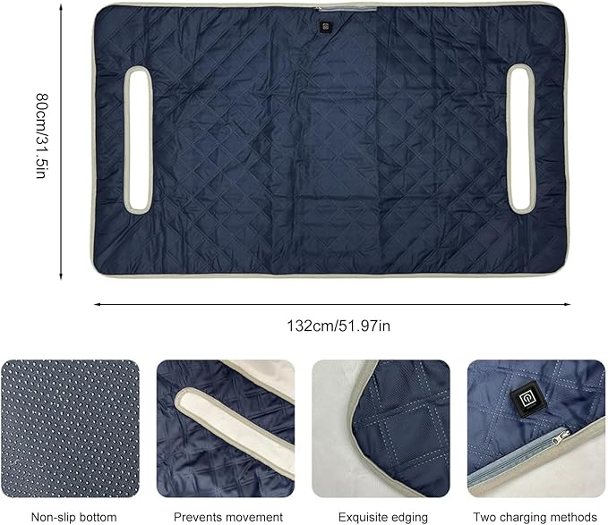 Heated Golf Cart Seat Covers - Cart Seats Cushion, Heavy Duty SeatBlanket Easy to Use Comfortable | Non-Slip Fast Heating Winter Comfort for Keeps Warm Clean Outdoor Car Club Chair Office Men Women
